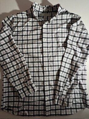 Hawker Rye stretch long sleeve oxford shirt classic checkered plaid‎ Men's XL